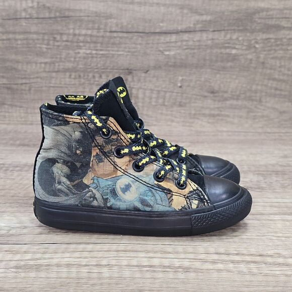 Converse Chuck Taylor All Star Batman DC Comics Toddler's Size 7 Black Sneakers - Picture 1 of 9
